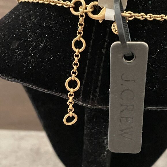 NWT J. Crew Clear Crystal Aurora Borealis Lavender Ribbon Statement Necklace 18" - Picture 7 of 7